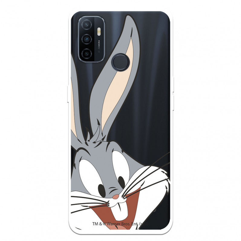 Hülle für Oppo A32 Offizielle Warner Bros Bugs Bunny transparente Silhouette - Looney Tunes
