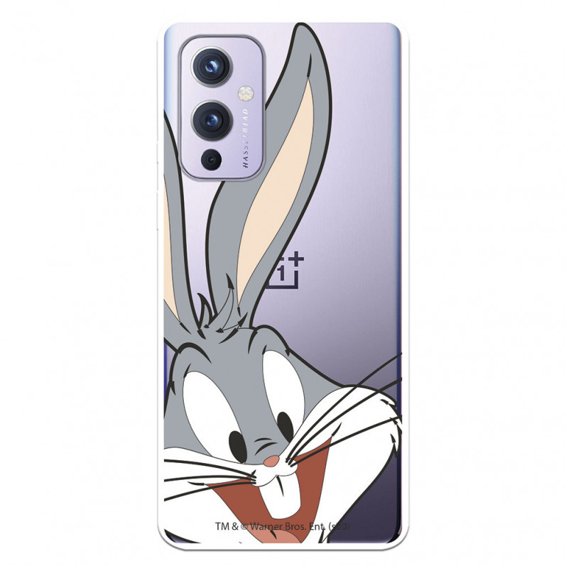 Offizielle Warner Bros Bugs Bunny Silhouette Clear OnePlus 9 Hülle – Looney Tunes