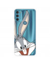 Offizielle Warner Bros. Bugs Bunny Silhouette Clear Motorola Moto G71 5G Hülle – Looney Tunes