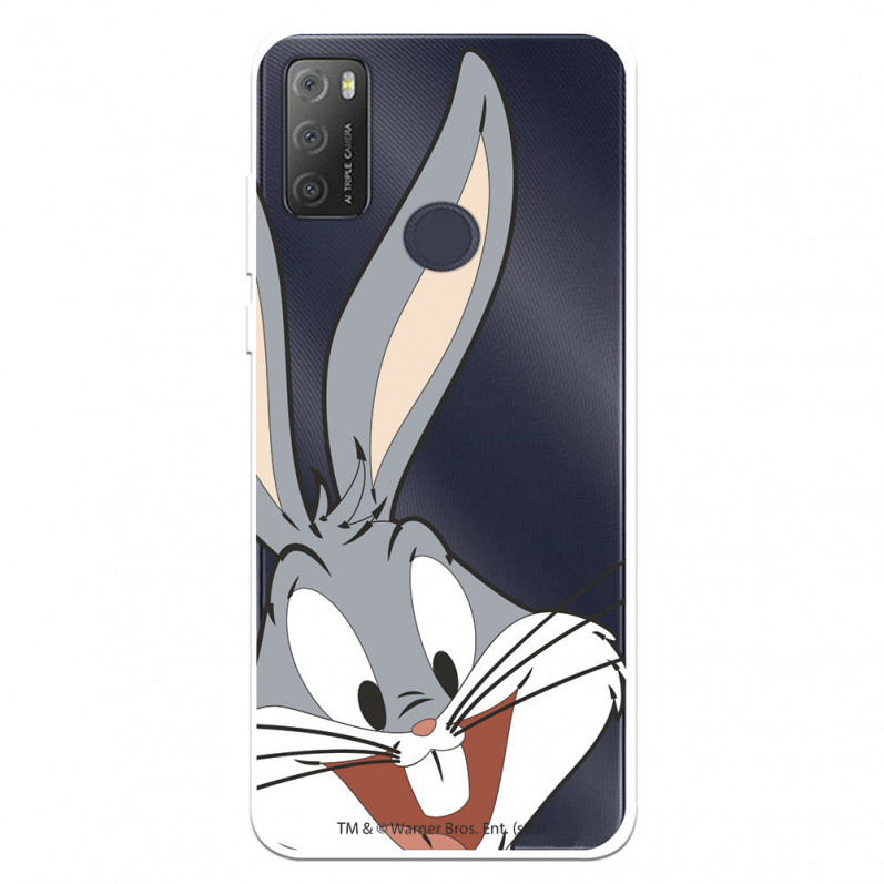 Hülle für Alcatel 1S 2021 Offizielle Warner Bros Bugs Bunny transparente Silhouette – Looney Tunes