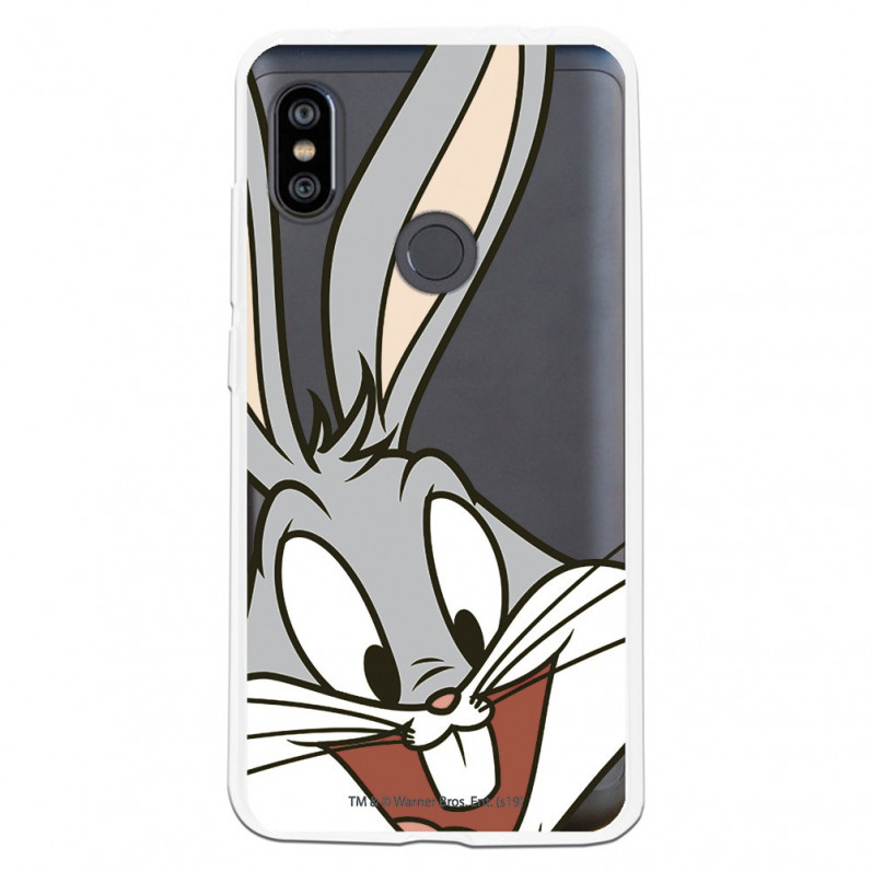 Offizielle Warner Bros Bugs Bunny Transparente Hülle für Xiaomi Redmi Note 6 – Looney Tunes