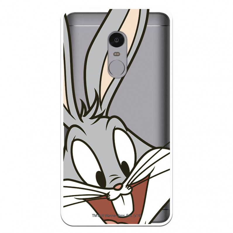 Offizielle Warner Bros Bugs Bunny Transparente Hülle für Xiaomi Redmi Note 4 - Looney Tunes