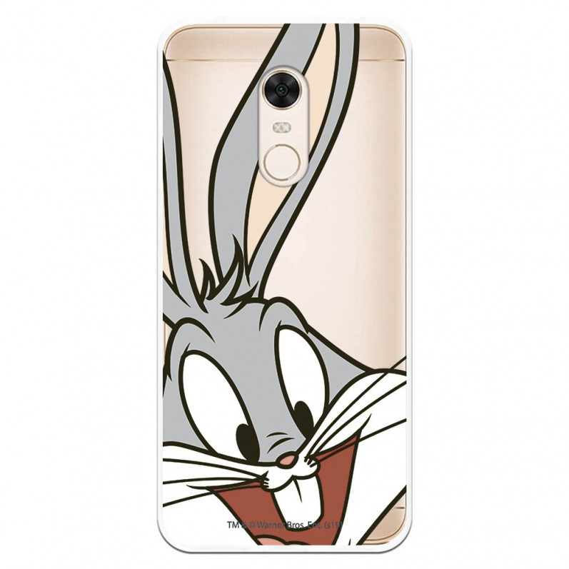 Offizielle Warner Bros Bugs Bunny Transparente Hülle für Xiaomi Redmi 5 Plus – Looney Tunes