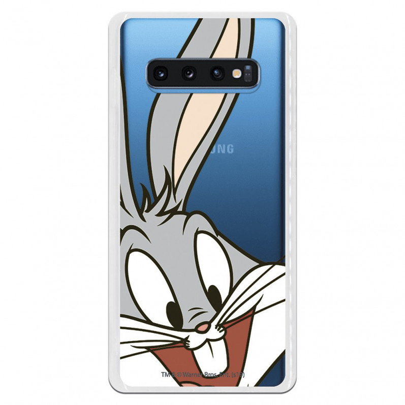 Offizielle Warner Bros Bugs Bunny Transparente Hülle für Samsung Galaxy S10 Plus – Looney Tunes