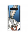 Offizielle Warner Bros Bugs Bunny Transparente Hülle für Samsung Galaxy S10 Plus – Looney Tunes