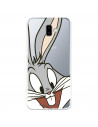 Offizielle Warner Bros Bugs Bunny Transparente Hülle für Samsung Galaxy J6 Plus – Looney Tunes
