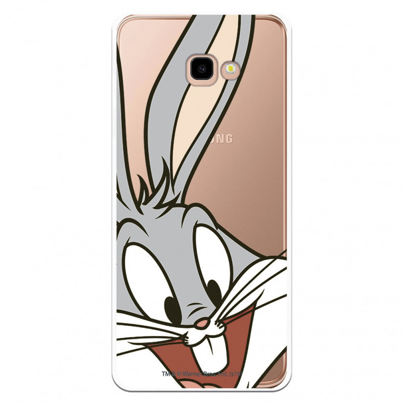 Offizielle Warner Bros Bugs Bunny Transparente Hülle für Samsung Galaxy J4 Plus – Looney Tunes