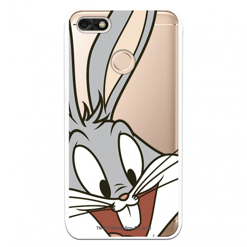 Offizielle Warner Bros Bugs Bunny transparente Hülle für Huawei Y6 Pro 2017 – Looney Tunes