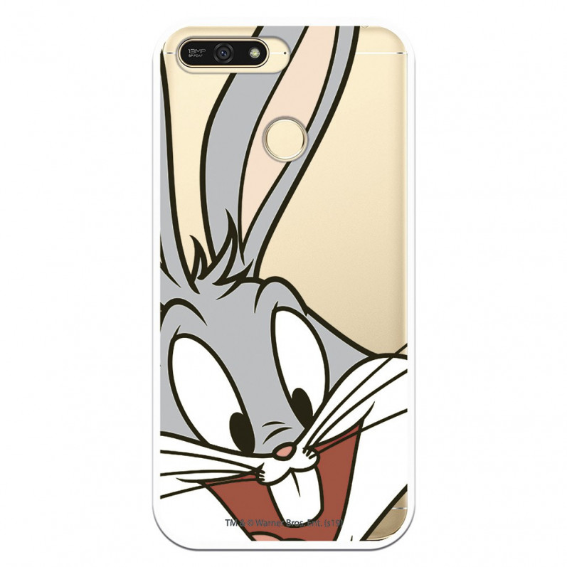 Offizielle Warner Bros Bugs Bunny transparente Hülle für Huawei Y6 2018 – Looney Tunes