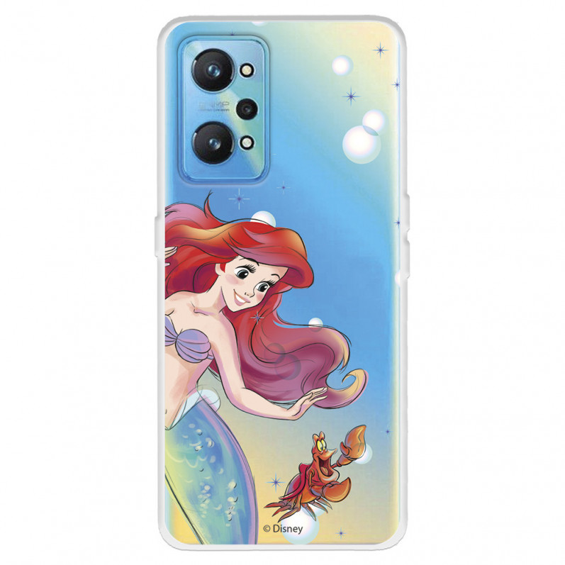 Hülle für Realme GT Neo 2 Offizielles Disney Ariel und Sébastien Bubbles - Die kleine Meerjungfrau