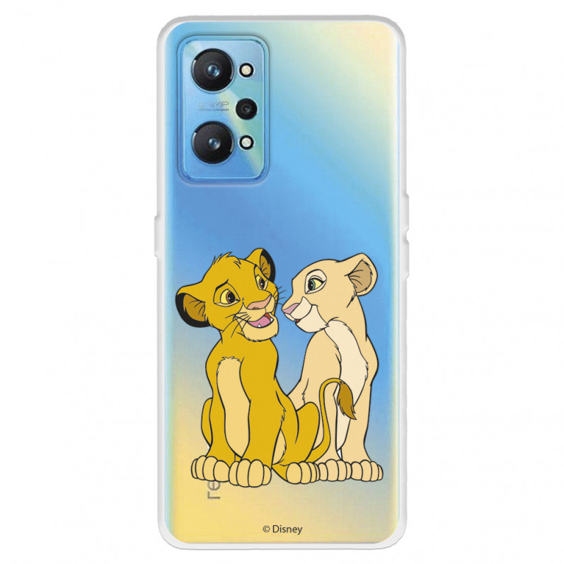 Hülle für Realme GT Neo 2 Disney Offizielle Simba und Nala Silhouette – Der König der Löwen