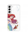 Hülle für Samsung Galaxy S22 Plus Offizielles Disney Ariel und Sébastien Bubbles - Die kleine Meerjungfrau