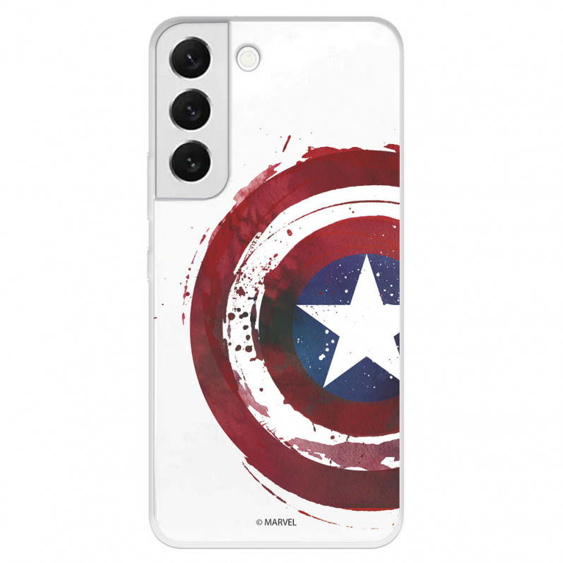 Samsung Galaxy S22 Plus Hülle Offizielles Marvel Captain America Shield Clear - Marvel