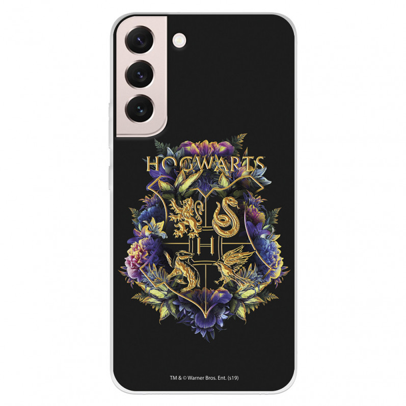 Offizielle Harry Potter Hogwarts Samsung Galaxy S22 Blumenmuster – Harry Potter