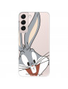 Offizielle Warner Bros Bugs Bunny Silhouette durchsichtige Samsung Galaxy S22 Hülle – Looney Tunes