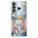 Funda para Motorola Moto G200 5G Oficial de Disney Dumbo Silueta Transparente - Dumbo