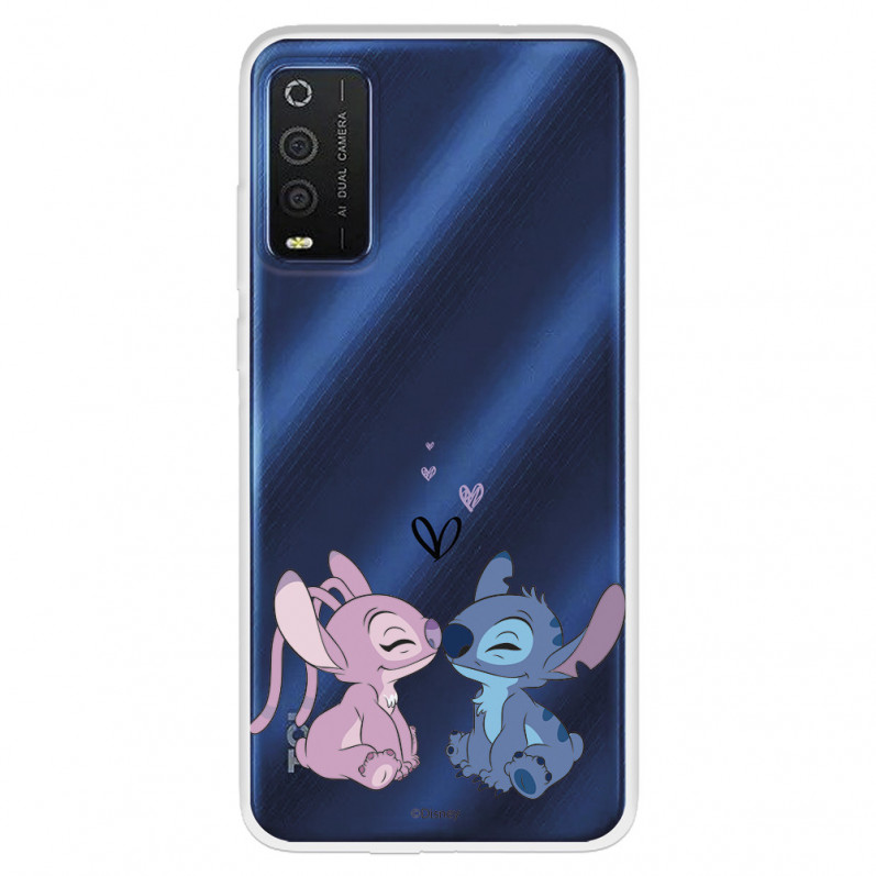 Funda para TCL 205 Oficial de Disney Angel & Stitch Beso - Lilo & Stitch