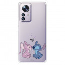 Funda para Xiaomi 12 Oficial de Disney Angel & Stitch Beso - Lilo & Stitch