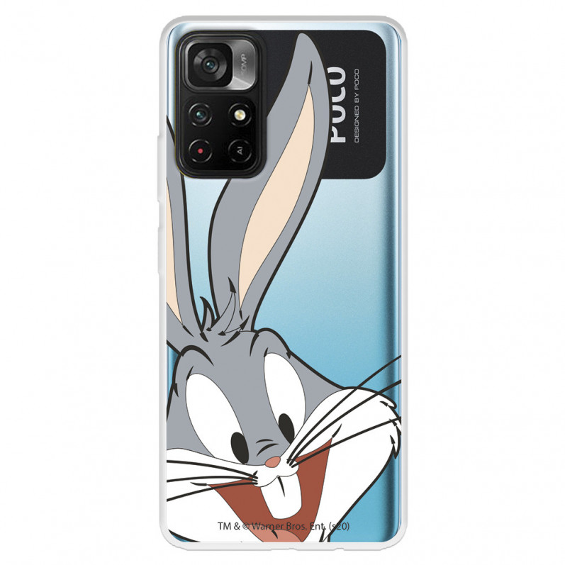 Hülle für Xiaomi Poco M4 Pro 5G Offizielle Warner Bros Bugs Bunny transparente Silhouette - Looney Tunes