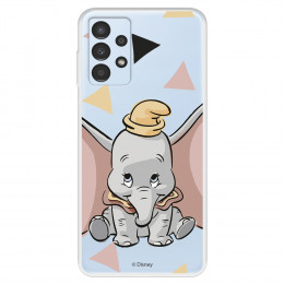 Funda para Samsung Galaxy A13 4G Oficial de Disney Dumbo Silueta Transparente - Dumbo