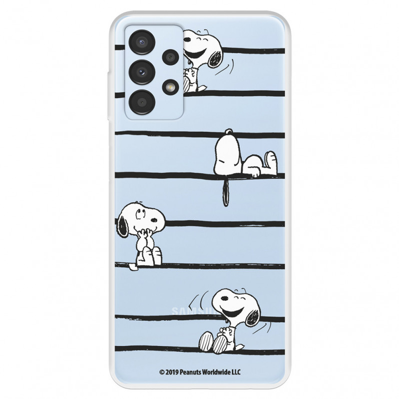 Funda para Samsung Galaxy A13 4G Oficial de Peanuts Snoopy rayas - Snoopy