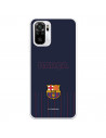 Hülle für Xiaomi Redmi Note 10 FC Barcelona Barsa Blauer Hintergrund - FC Barcelona Offizielle Lizenz