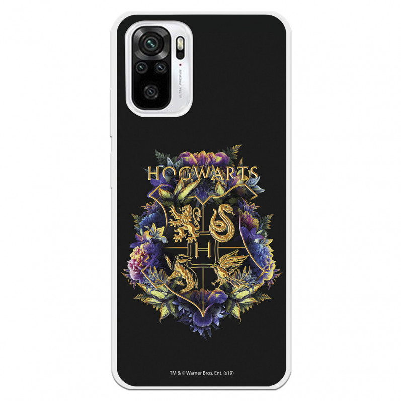 Hülle für Xiaomi Redmi Note 10 Offizieller Harry Potter Hogwarts Floral - Harry Potter