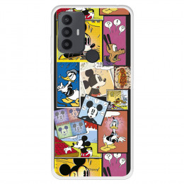 Funda para TCL 30 SE Oficial de Disney Mickey Comic - Clásicos Disney