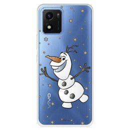 Funda para Vivo Y01 Oficial de Disney Olaf Transparente - Frozen