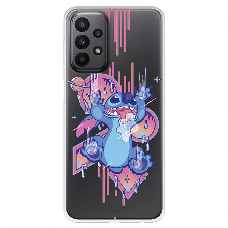 Funda para Samsung Galaxy A23 5G Oficial de Disney Stitch Graffiti - Lilo & Stitch