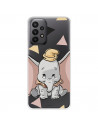 Funda para Samsung Galaxy A23 5G Oficial de Disney Dumbo Silueta Transparente - Dumbo