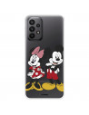 Funda para Samsung Galaxy A23 5G Oficial de Disney Mickey y Minnie Posando - Clásicos Disney