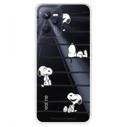 Funda para Realme C35 Oficial de Peanuts Snoopy rayas - Snoopy