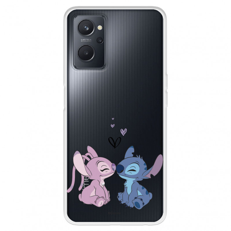 Funda para OPPO A76 Oficial de Disney Angel & Stitch Beso - Lilo & Stitch