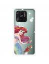 Funda para Xiaomi Redmi 10C Oficial de Disney Ariel y Sebastián Burbujas - La Sirenita