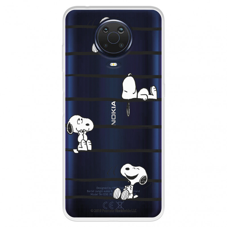 Funda para Nokia G20 Oficial de Peanuts Snoopy rayas - Snoopy