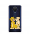 Funda para Nokia G10 Oficial de Disney Simba y Nala Silueta - El Rey León