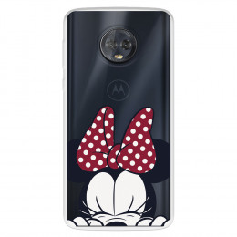 Funda para Motorola Moto G6 Oficial de Disney Minnie Cara - Clásicos Disney