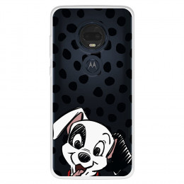 Funda para Motorola Moto G7 Oficial de Disney Cachorro Manchas - 101 Dálmatas