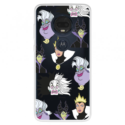 Funda para Motorola Moto G7 Oficial de Disney Villanas Patrón - Villanas Disney