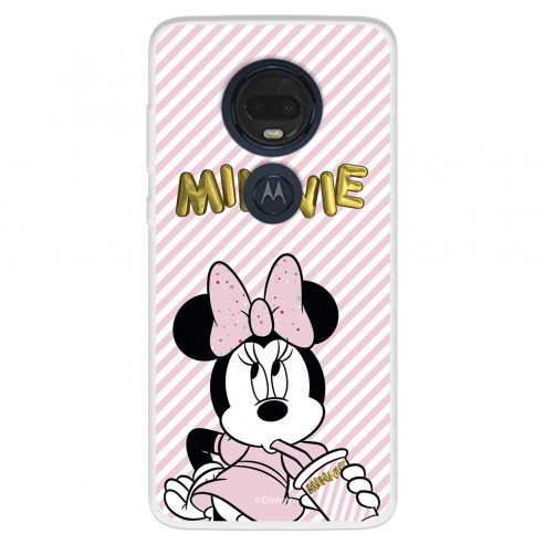 Funda para Motorola Moto G7 Oficial de Disney Minnie Cold Balloon - Clásicos Disney