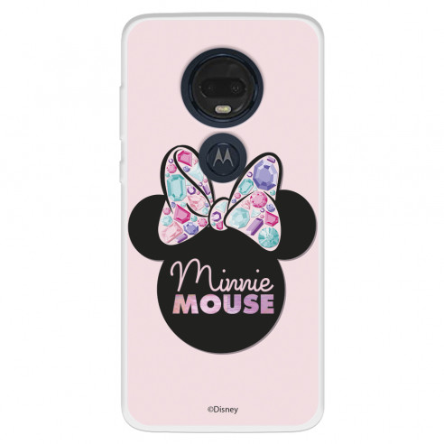 Funda para Motorola Moto G7 Oficial de Disney Minnie Pink Shadow - Clásicos Disney