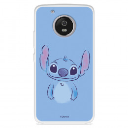 Funda para Motorola Moto G5 Oficial de Disney Stitch Azul - Lilo & Stitch
