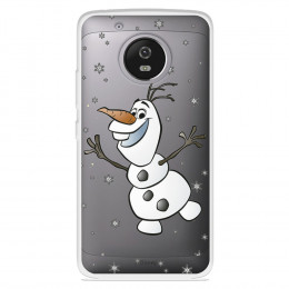 Funda para Motorola Moto G5 Oficial de Disney Olaf Transparente - Frozen