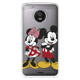 Funda para Motorola Moto G5 Oficial de Disney Mickey y Minnie Posando - Clásicos Disney