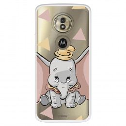 Funda para Motorola Moto G6 Play Oficial de Disney Dumbo Silueta Transparente - Dumbo