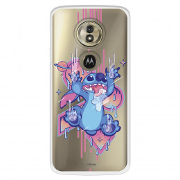 Funda para Motorola Moto G6 Play Oficial de Disney Stitch Graffiti - Lilo & Stitch