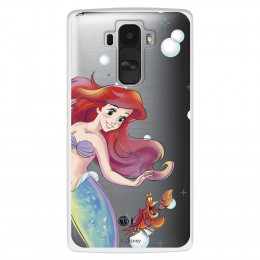 Funda para LG G4 Oficial de Disney Ariel y Sebastián Burbujas - La Sirenita