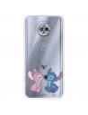 Funda para Motorola Moto G6 Plus Oficial de Disney Angel & Stitch Beso - Lilo & Stitch