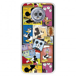 Funda para Motorola Moto G6 Plus Oficial de Disney Mickey Comic - Clásicos Disney